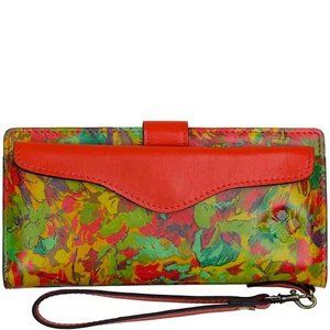 PATRICIA NASH Valentia Genuine Leather Sunny Days Floral Wallet/Wristlet